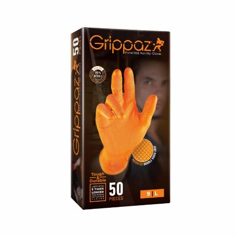 Grippaz 246 nitril handske orange 50 stk. – S / 7